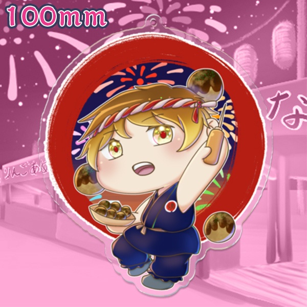 たこ焼き6個入り承りましたー!(アクリルキーホルダー)