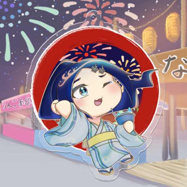 か、かき氷が、頭に…キーンって…!(アクリルキーホルダー)