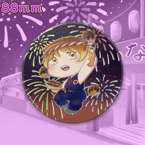 たこ焼き6個入り承りましたー!(缶バッジ)