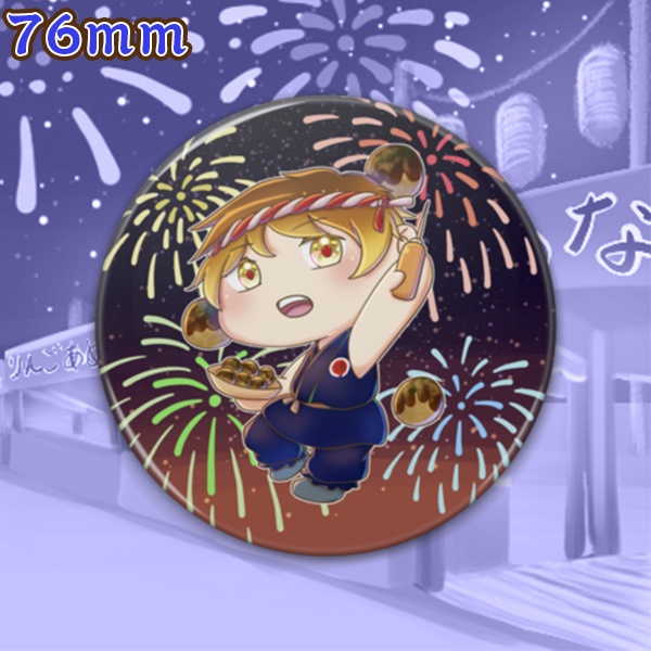 たこ焼き6個入り承りましたー!(缶バッジ)