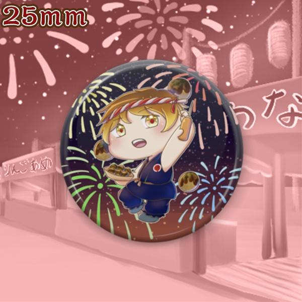 たこ焼き6個入り承りましたー!(缶バッジ)