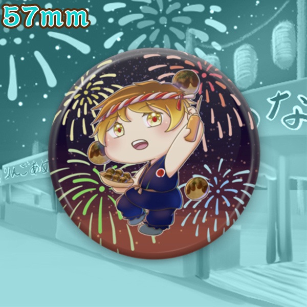 たこ焼き6個入り承りましたー!(缶バッジ)