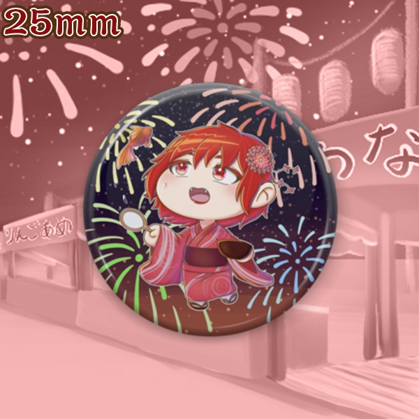 あっ、金魚が!?(缶バッジ)