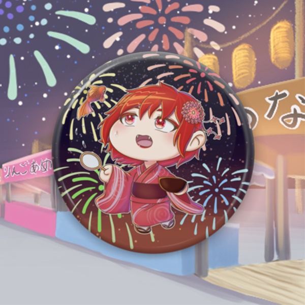 あっ、金魚が!?(缶バッジ)