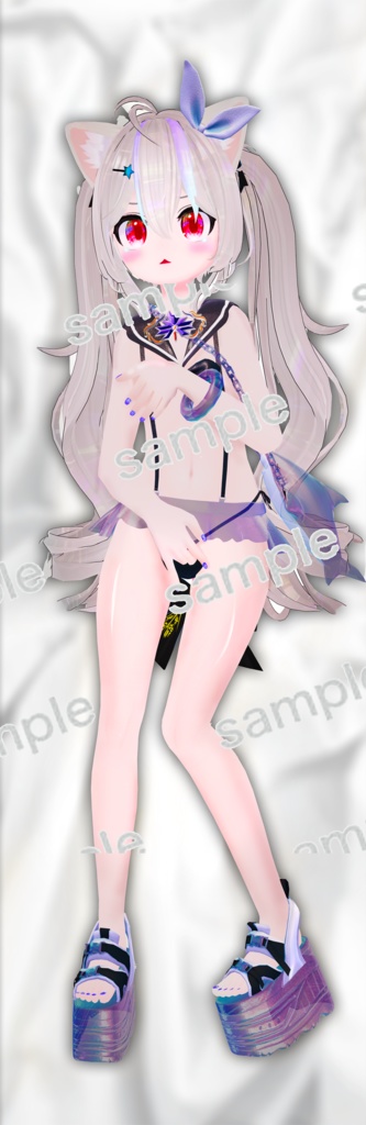 ちびきゃっと水着抱き枕カバー