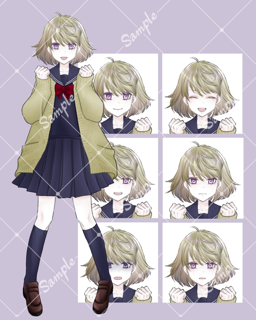 【無料あり】立ち絵素材・女子高校生01