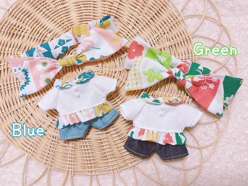 Summer Frilly Shirt Set【Blue】