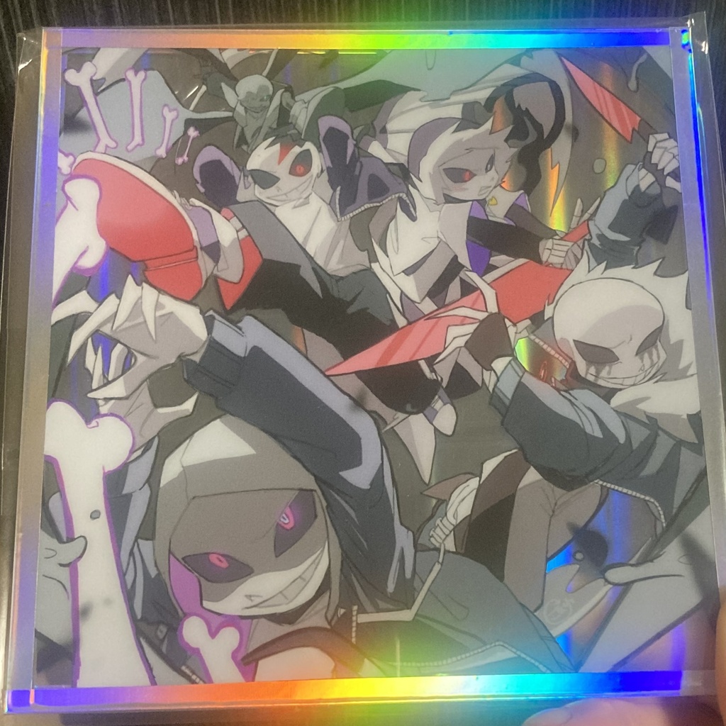 アクリル色紙(14㎝)＊仕事の時間だ/闇AU🐙🔪🪓🧣❌