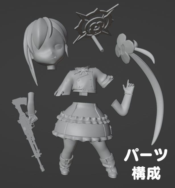 ブルアカ SDムツキ ガレージキット【ちびEXシリーズ】