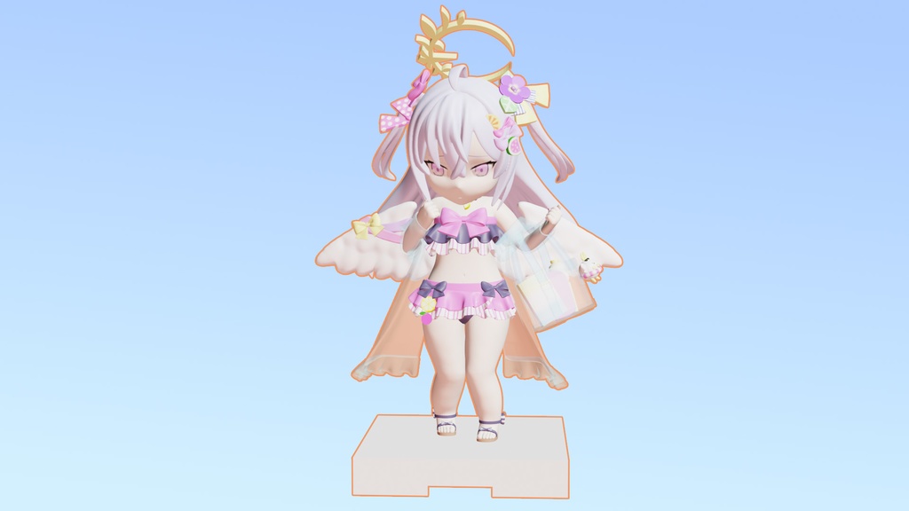 ブルアカ SD水着アズサ ガレージキット【ちびカフェシリーズ】