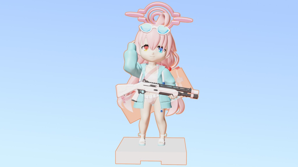 ブルアカ SD水着ホシノ ガレージキット【ちび編成シリーズ】