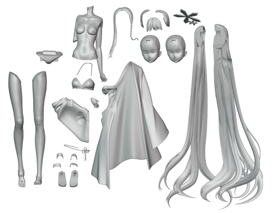 二次販売【ブルアカ】水着ナグサ 1/7スケール ガレージキット フィギュア