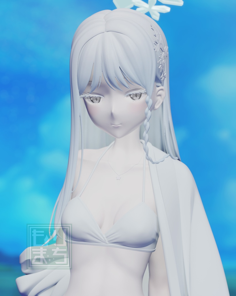 二次販売【ブルアカ】水着ナグサ 1/7スケール ガレージキット フィギュア