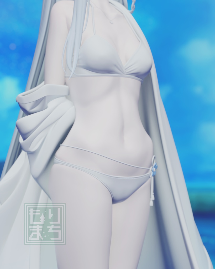 二次販売【ブルアカ】水着ナグサ 1/7スケール ガレージキット フィギュア