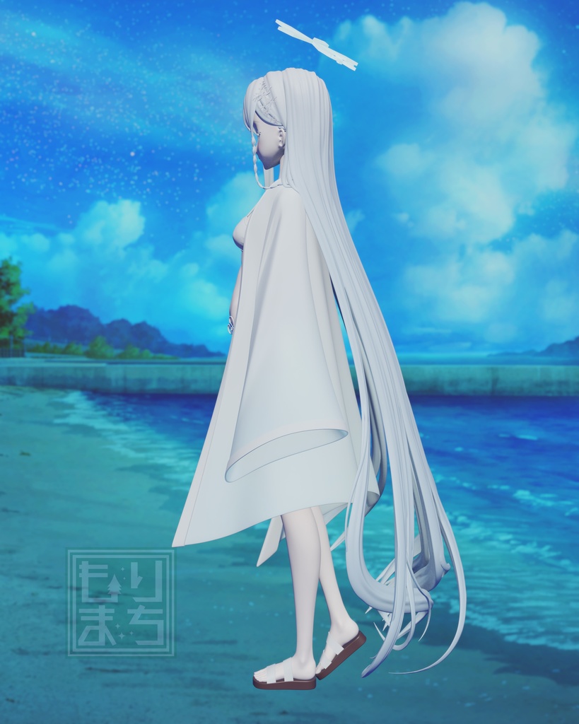 二次販売【ブルアカ】水着ナグサ 1/7スケール ガレージキット フィギュア