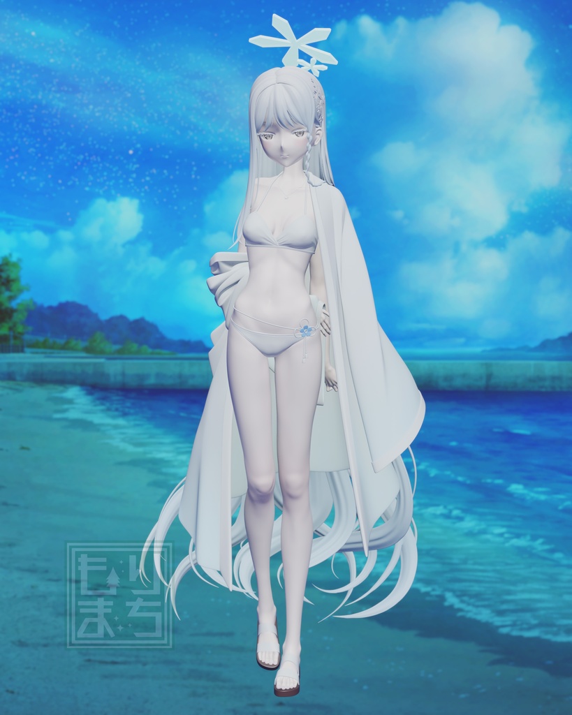 二次販売【ブルアカ】水着ナグサ 1/7スケール ガレージキット フィギュア