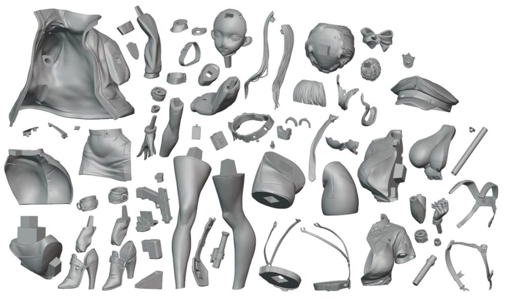 受注中【NIKKE】D:キラーワイフ(シークレットポリス) 1/7スケール ガレージキット フィギュア