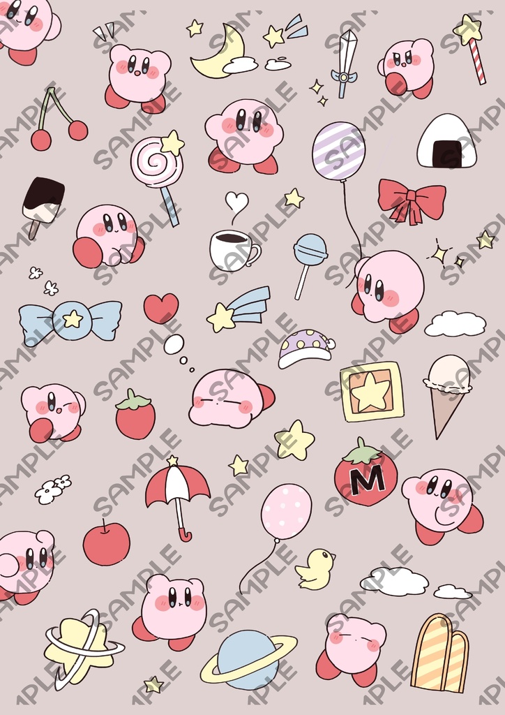 カービィつめ　フレークシール