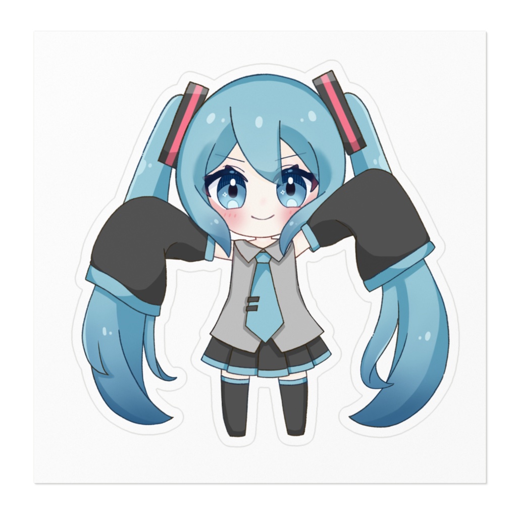 初音ミク デフォルメステッカー