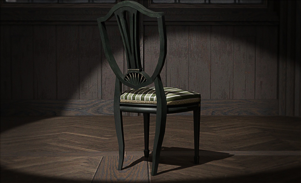 【3Dモデル】ファンタジー ダイニングチェア【アンティーク デザイン】