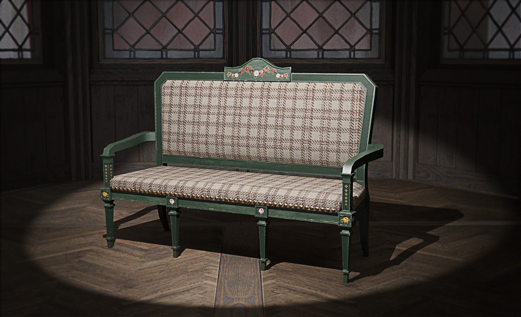 【3Dモデル】ファンタジー ソファ【アンティーク デザイン】 
