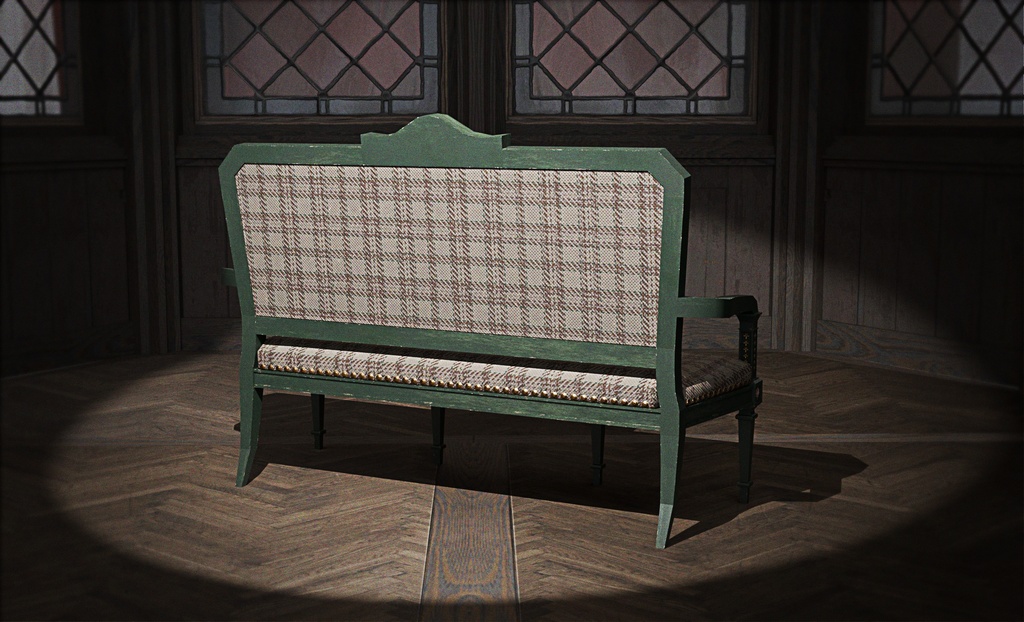 【3Dモデル】ファンタジー ソファ【アンティーク デザイン】
