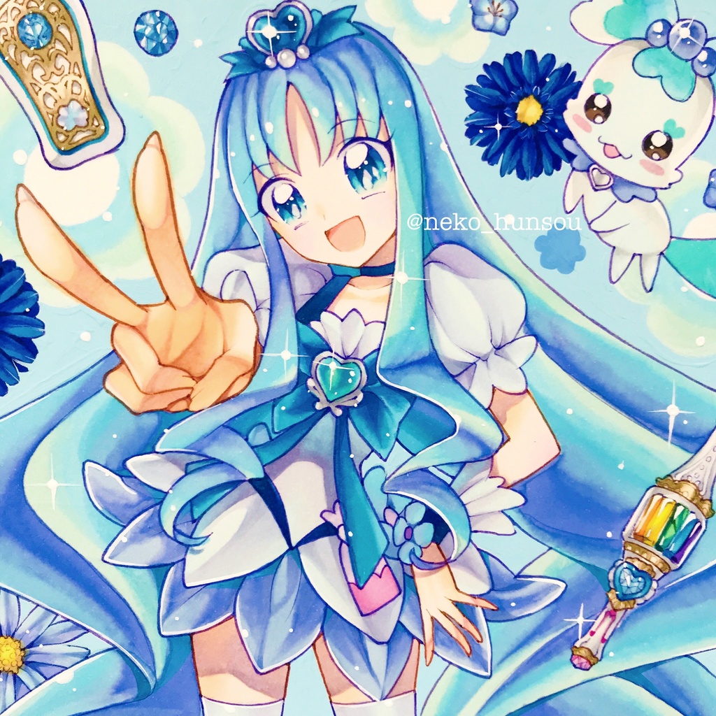 ドローイング原画 キュアマリン