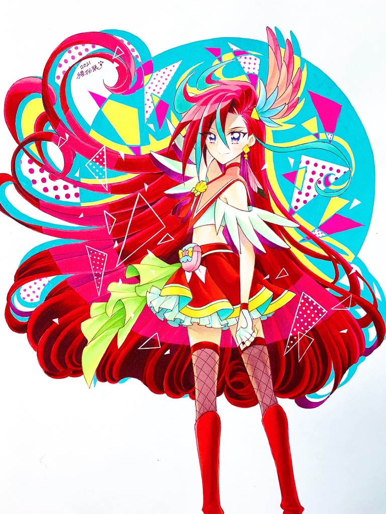 ドローイング原画 キュアフラミンゴ