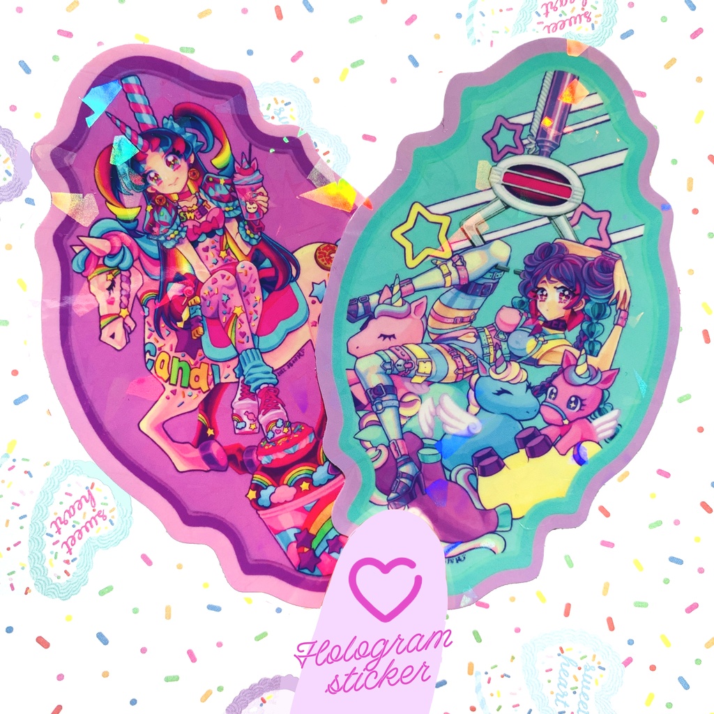 ホログラムダイカットステッカー