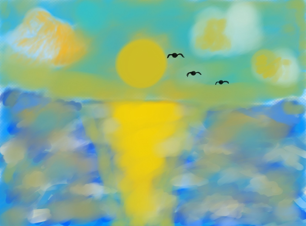 夕日