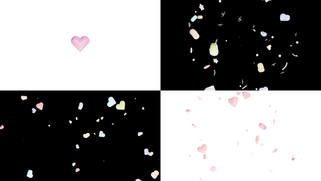 かわいい３Dパーティクル素材 (Cute Particle)