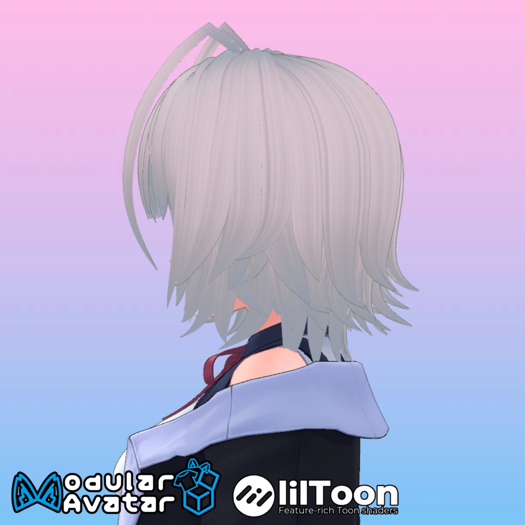 【桔梗(Kikyo)ちゃん用】ヘアセットvol.2 全5種!Modular Avatar対応