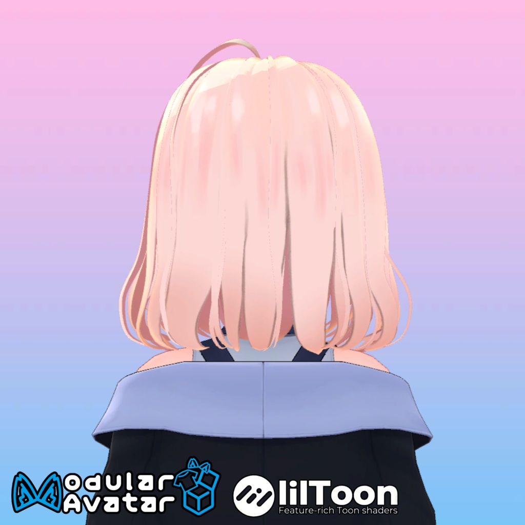 【桔梗(Kikyo)ちゃん用】ヘアセットvol.2 全5種!Modular Avatar対応