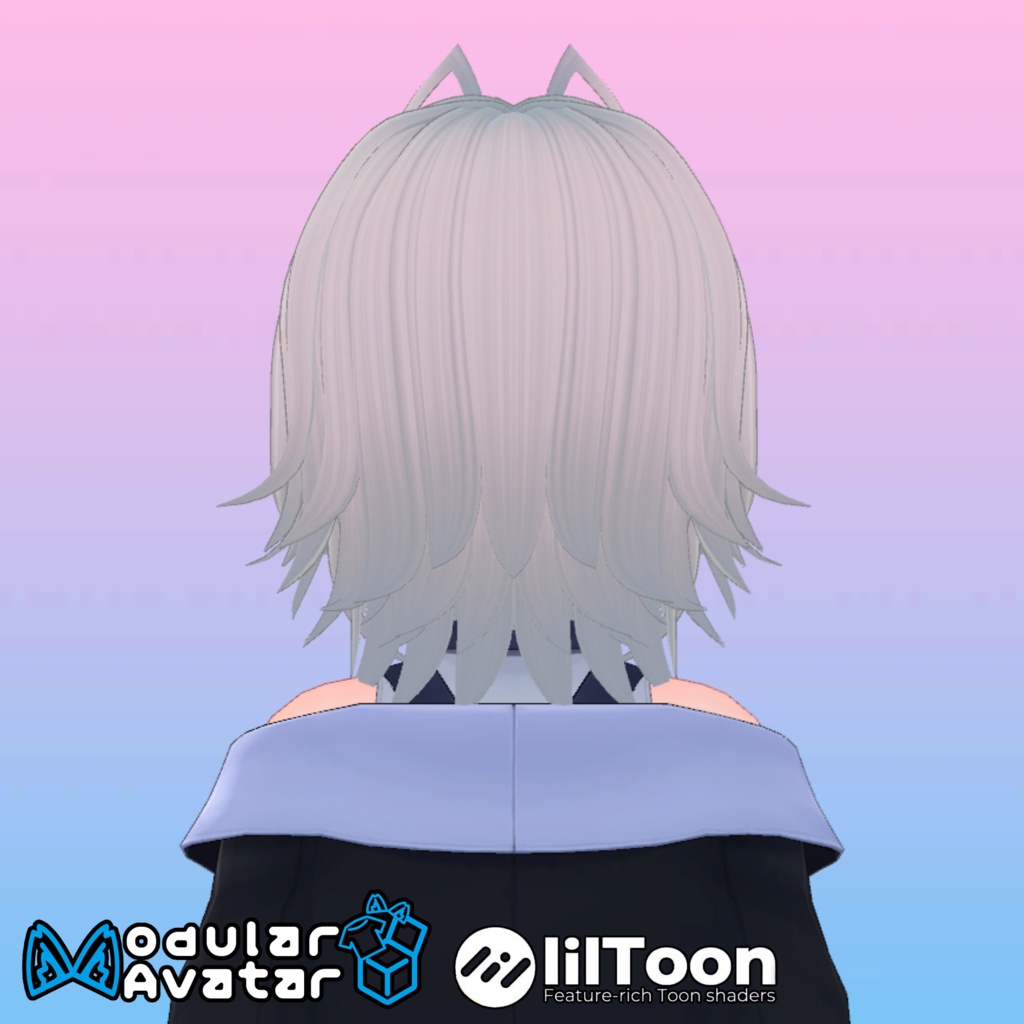 【桔梗(Kikyo)ちゃん用】ヘアセットvol.2 全5種!Modular Avatar対応