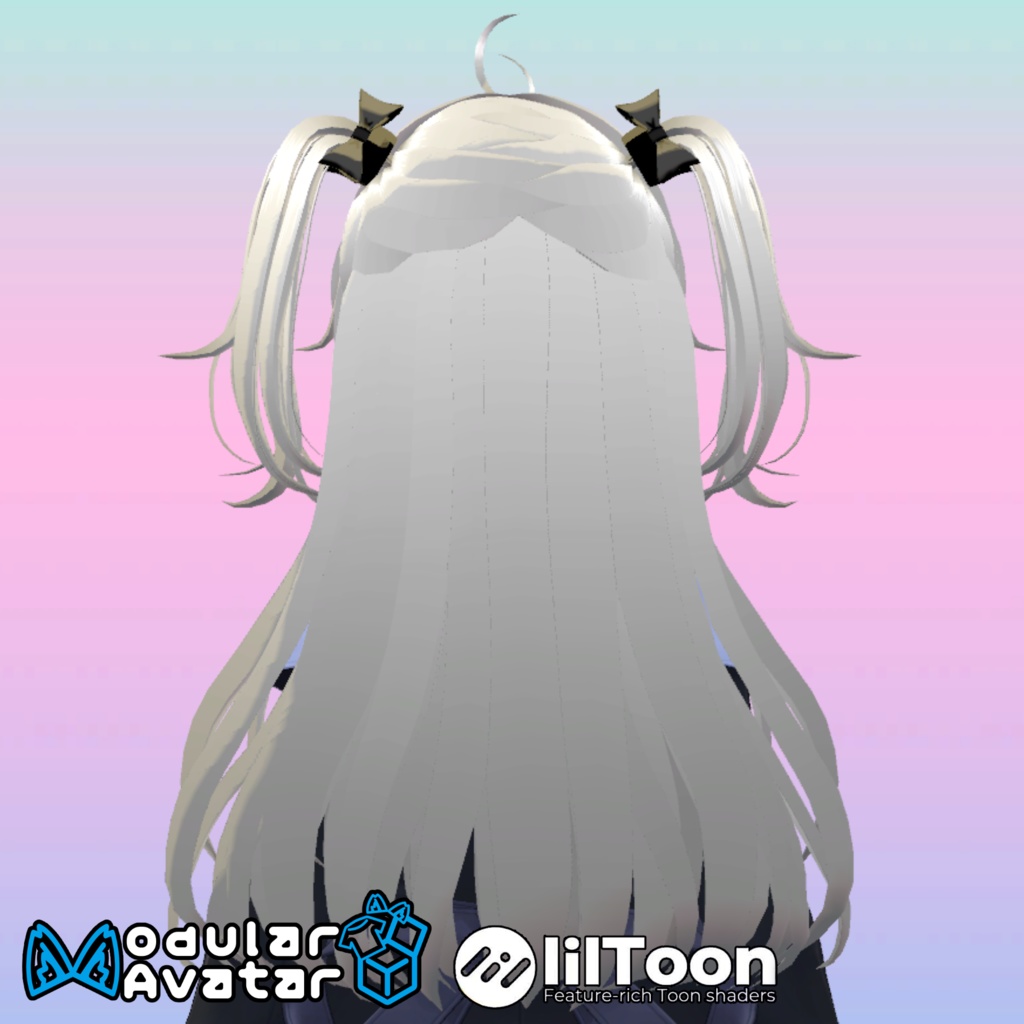【桔梗(Kikyo)ちゃん用】ヘアセットvol.2 全5種!Modular Avatar対応