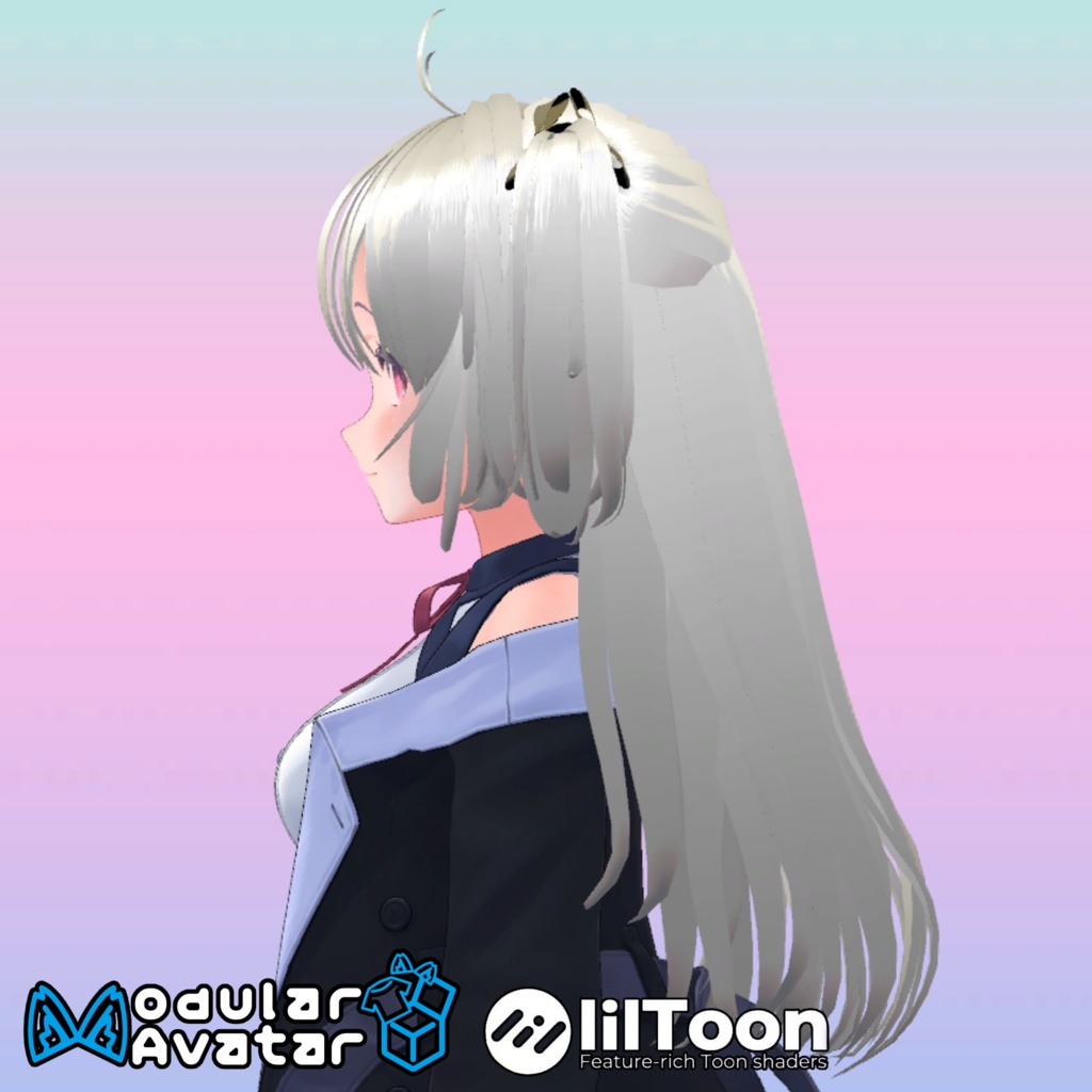 【桔梗(Kikyo)ちゃん用】ヘアセットvol.2 全5種!Modular Avatar対応
