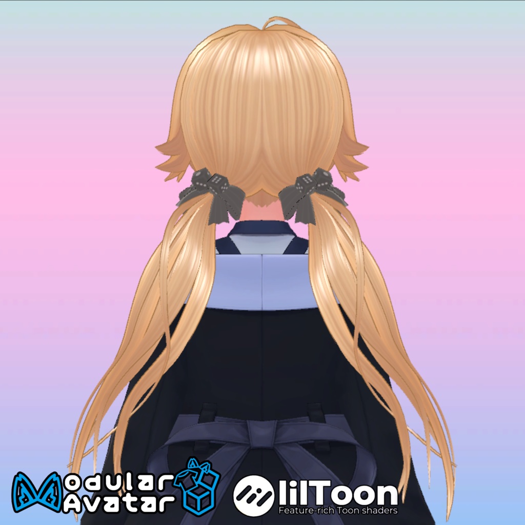 【桔梗(Kikyo)ちゃん用】ヘアセットvol.2 全5種!Modular Avatar対応