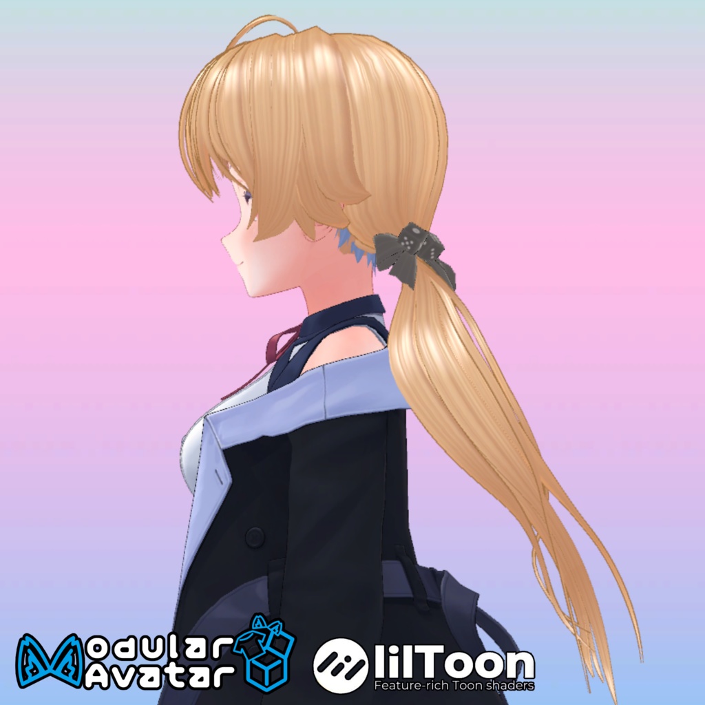 【桔梗(Kikyo)ちゃん用】ヘアセットvol.2 全5種!Modular Avatar対応