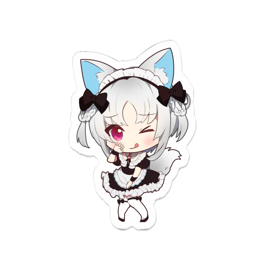 【白餅だんご】メイドだんごちゃんアクリルバッジ