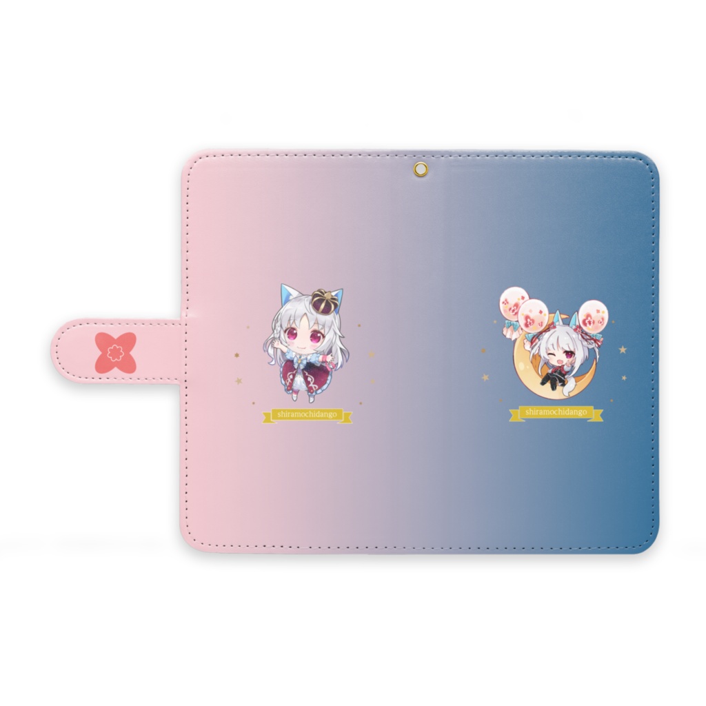 【白餅だんご活動2周年記念グッズ】手帳型Androidケース（ストラップ穴あり）