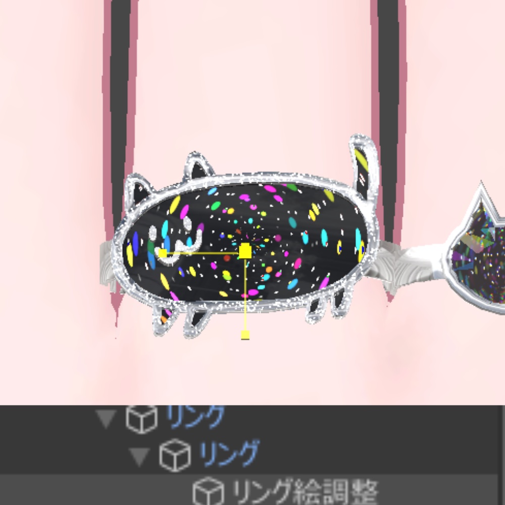 VRChat【AudioLink対応】らくがきCATアクセサリーセット【MA設定済み】