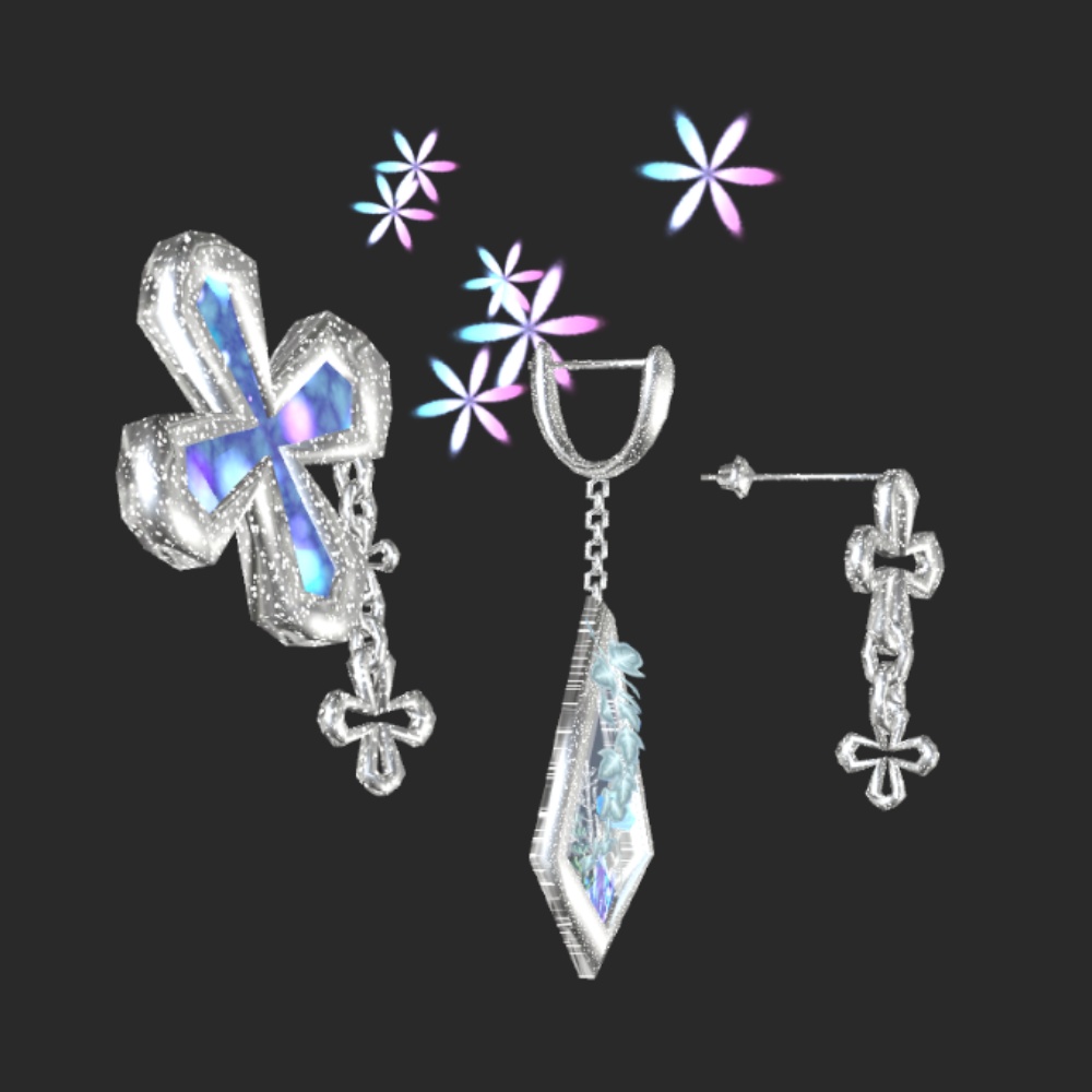 【VRChat】お花ヘアピンとピアス【アニメーション有】