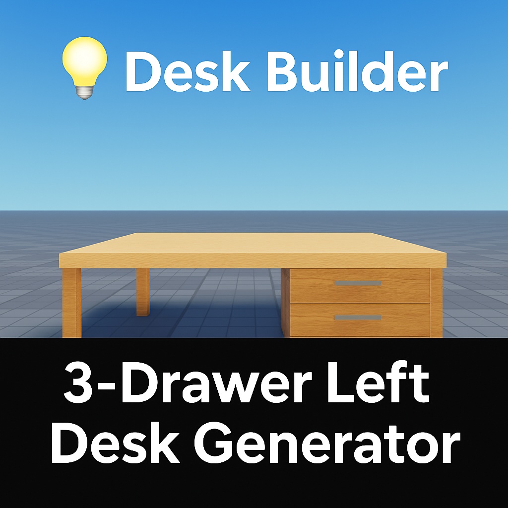 DeskBuilder Plugin(デスクビルダー・プラグイン) – モデル付き for Roblox Studio