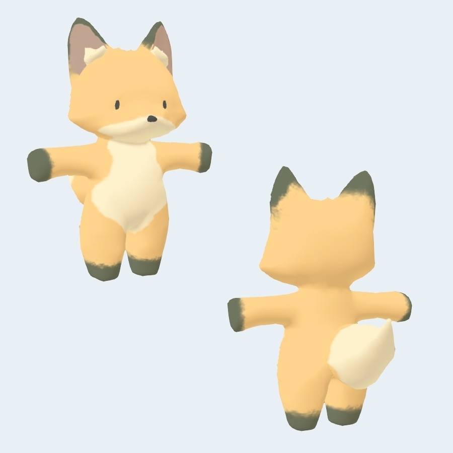 オリジナル3Dモデル「れんたるFOX」