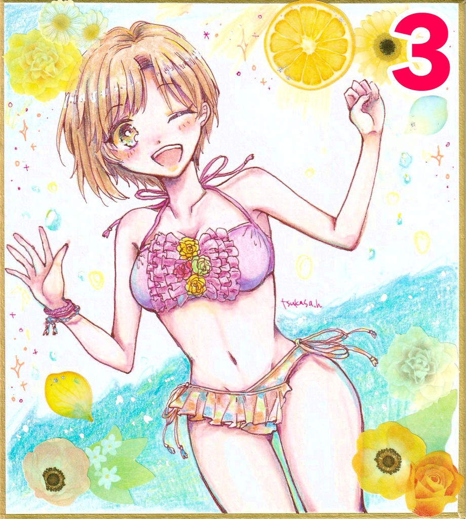 ミニ色紙原画・相葉夕美