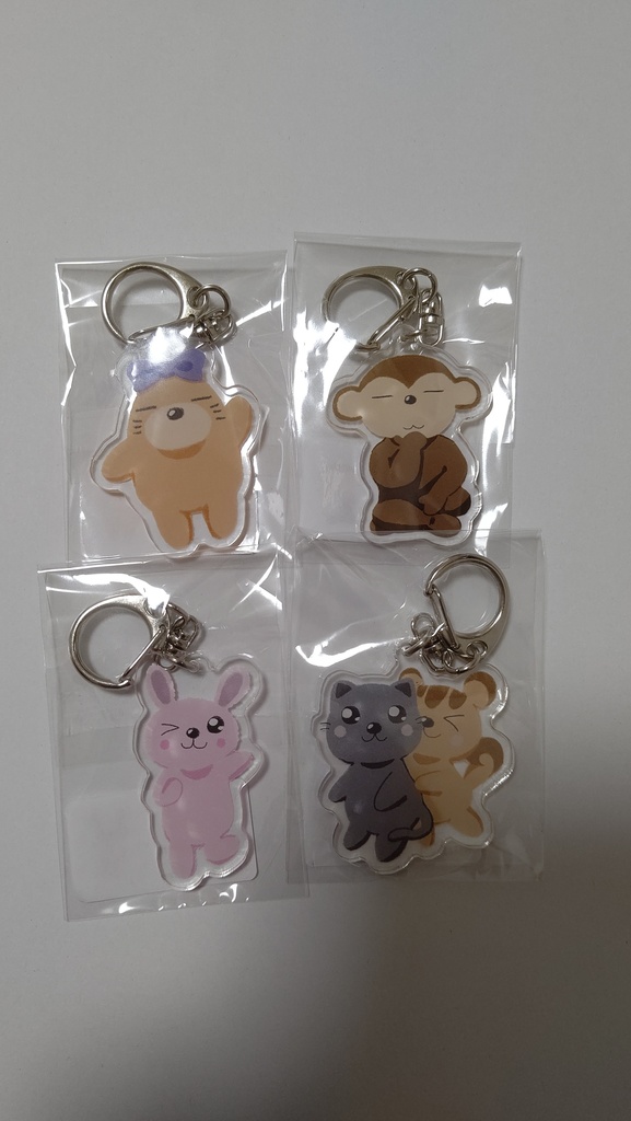 もぐらちゃんファミリー アクリルキーホルダー 50×50mm