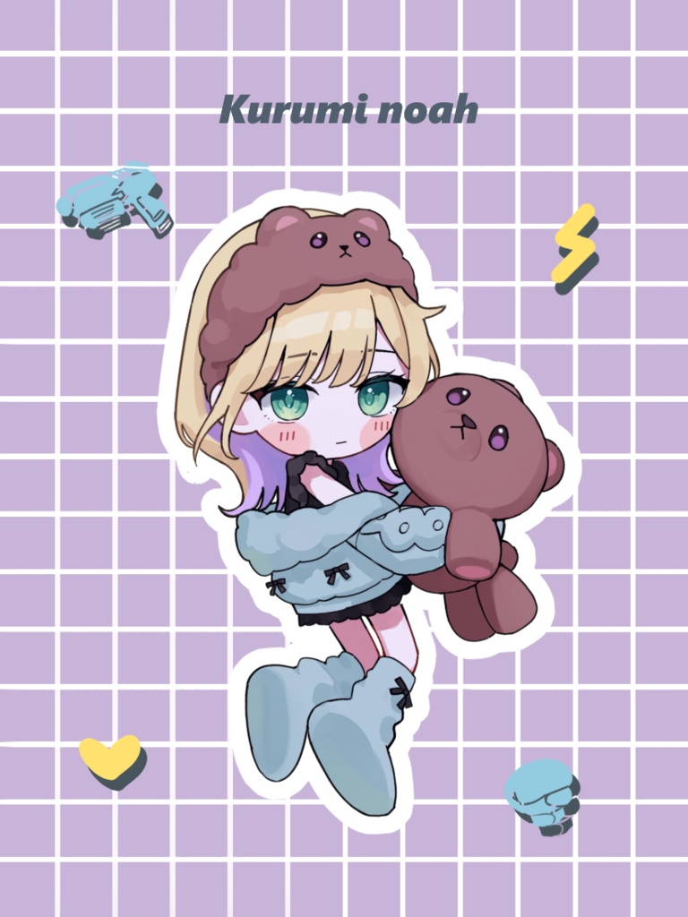 胡桃のあ　部屋着ホログラムステッカー