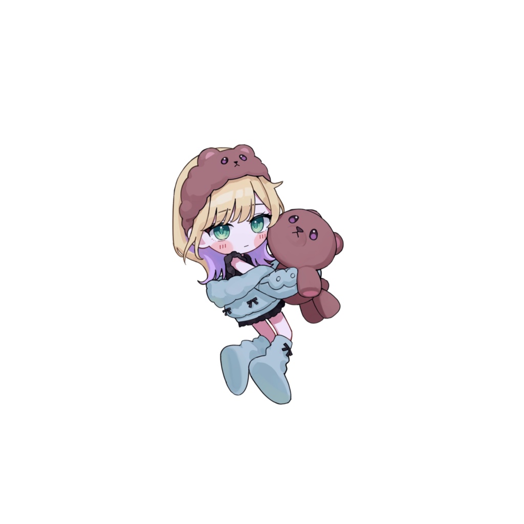 胡桃のあ　部屋着白塩ビステッカー