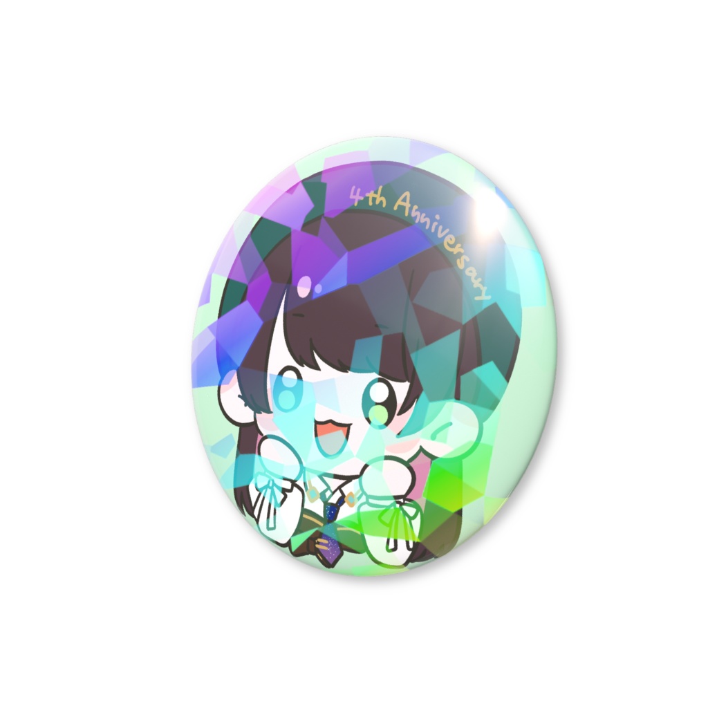【常設】4周年記念ホログラム缶バッチ