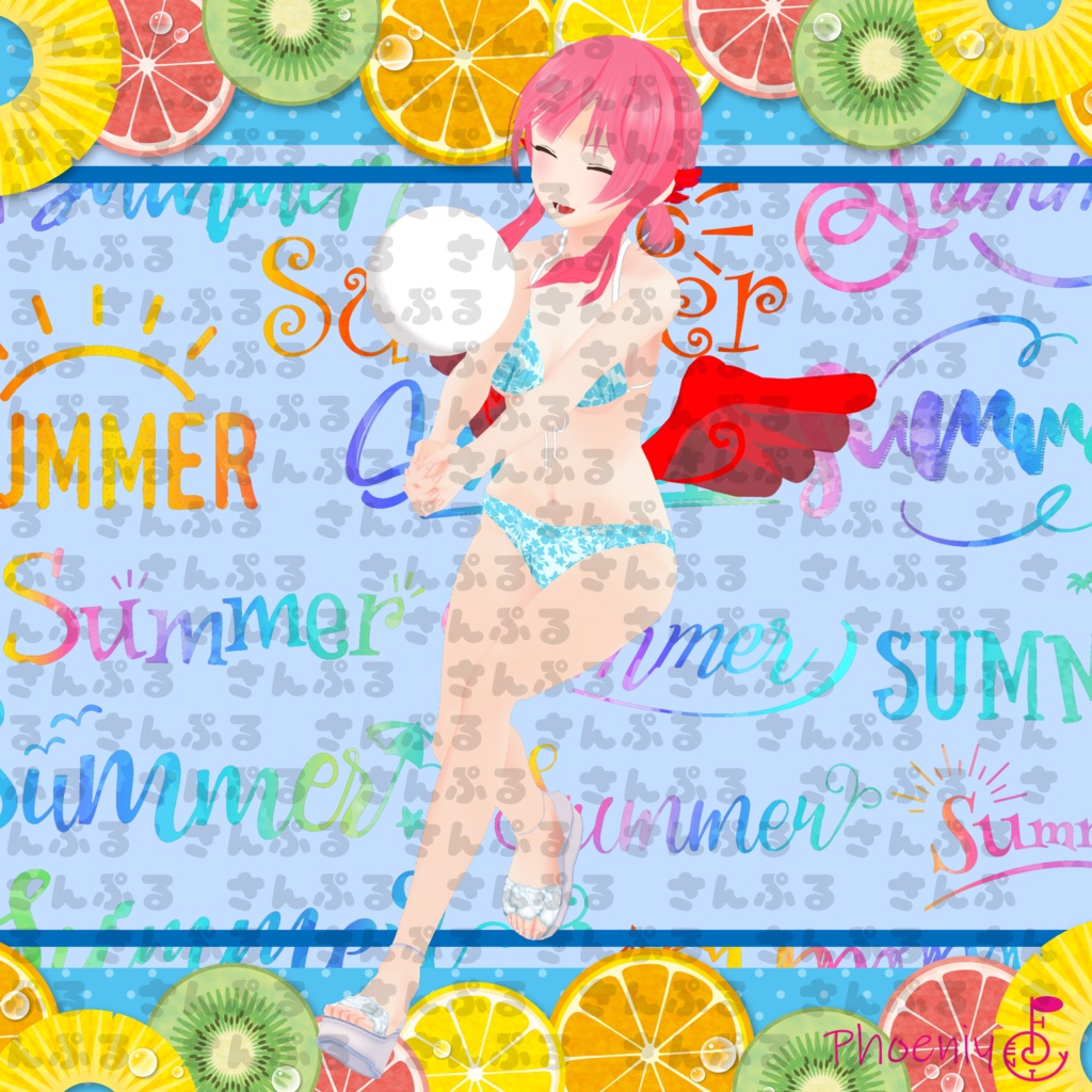 【ステッカー】2019夏の思い出(脳内補正あり)